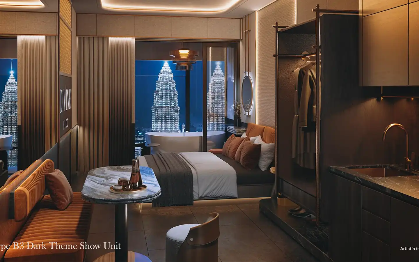 Divine KLCC New Launch: A New Serviced Apartment 400m from KLCC 7 divine KLCC typeB3