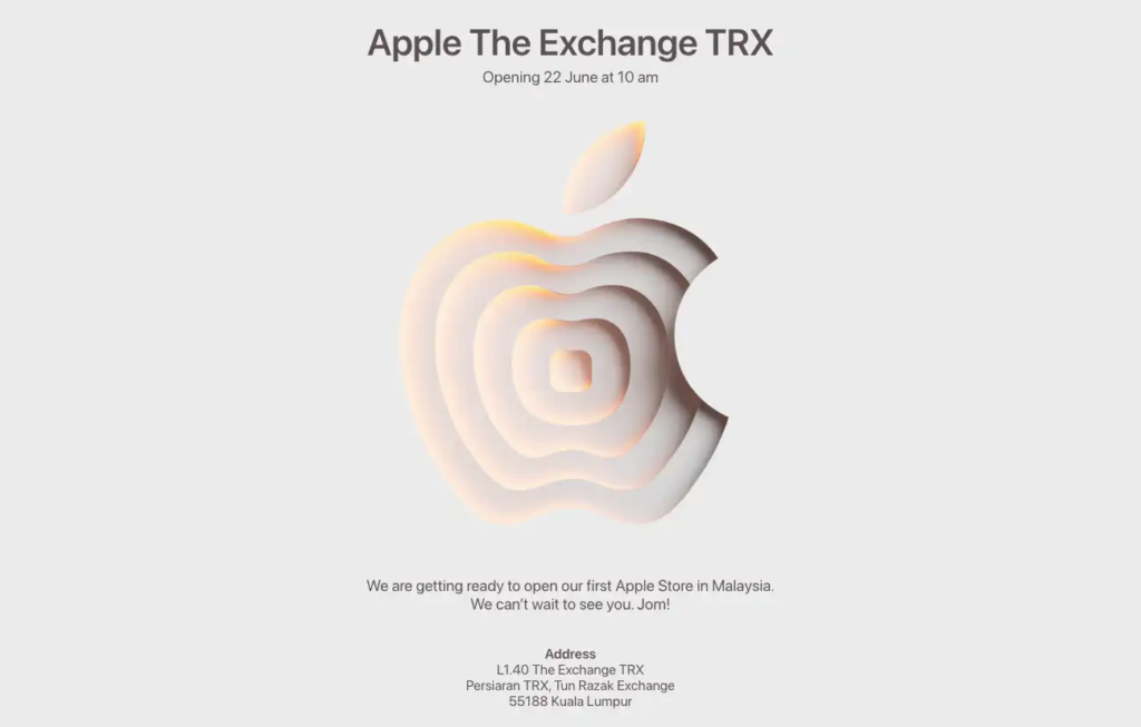 trx malaysia first apple store opening 22nd une 2024