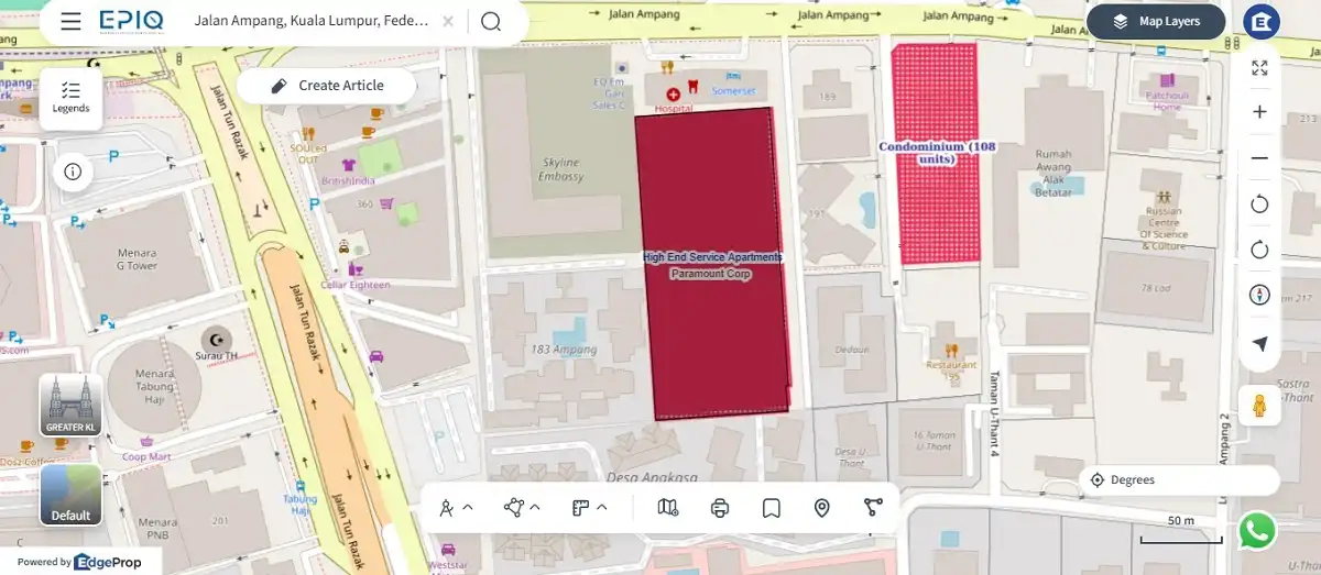 paramount jalan ampang land